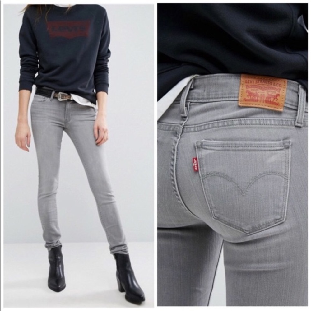 HP-Levi’s 711 Skinny grey washed Jeans